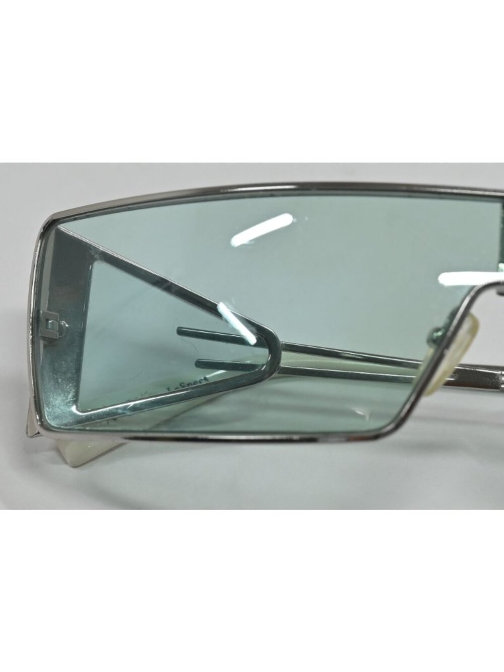 Le Specs Adam Selman The Luxx Squared Sunglasses 1902804 in Silver Blue - Picture 2 of 6